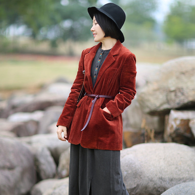 Autumn corduroy jacket women TT5037