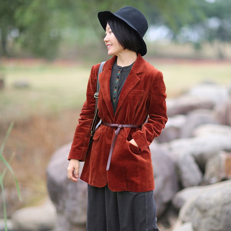 Autumn corduroy jacket women TT5037