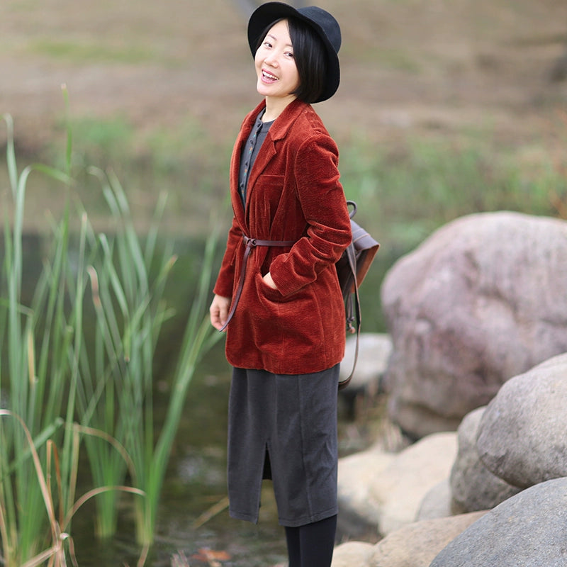 Autumn corduroy jacket women TT5037