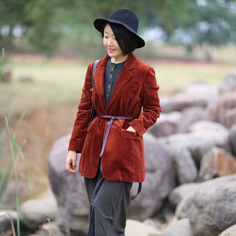 Autumn corduroy jacket women TT5037