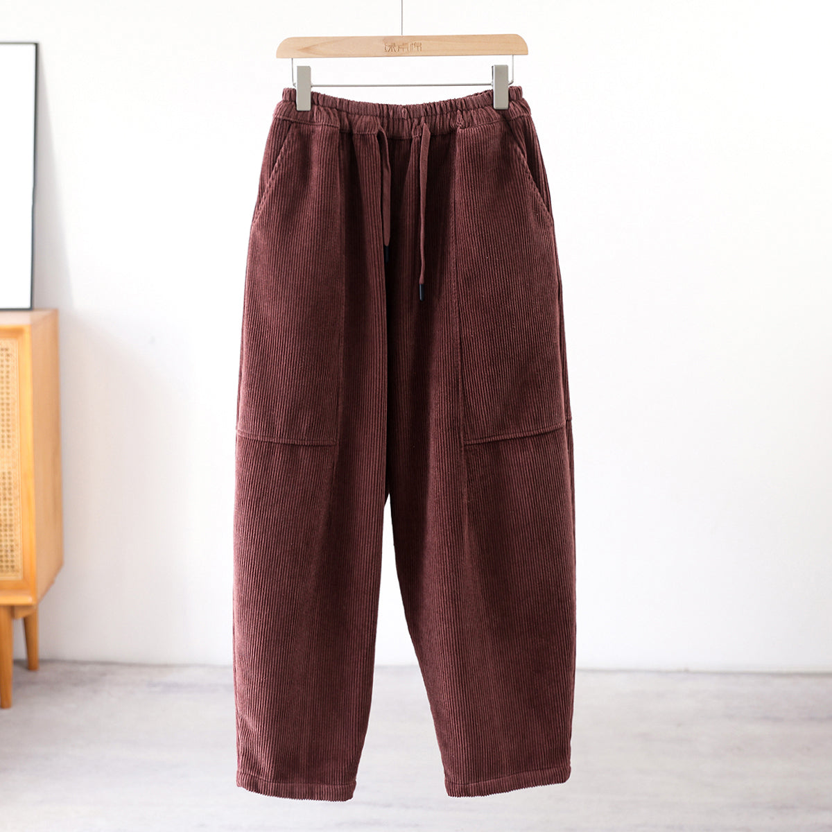 Loose fitting corduroy pants women TT5044