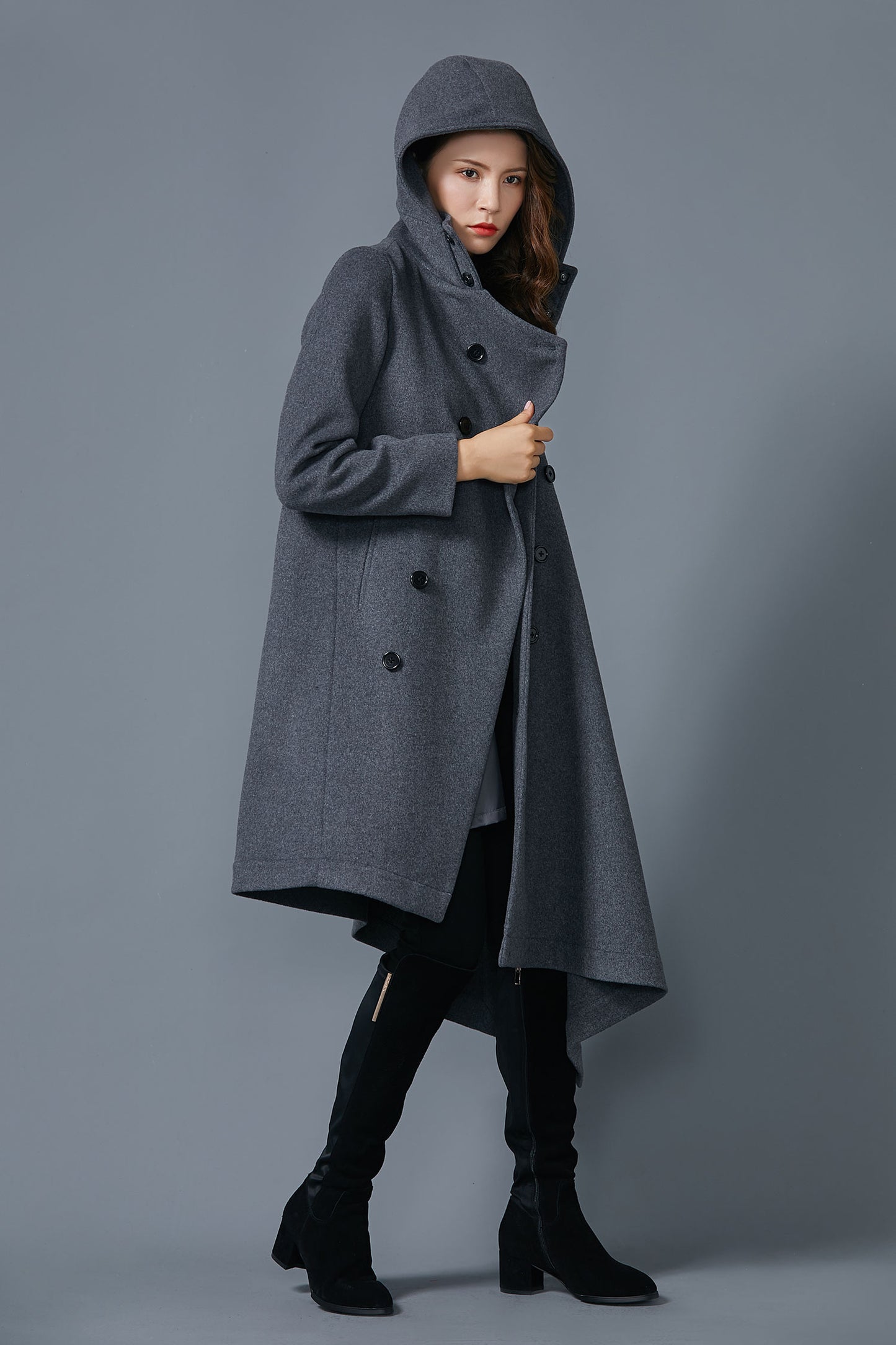 hooded coat