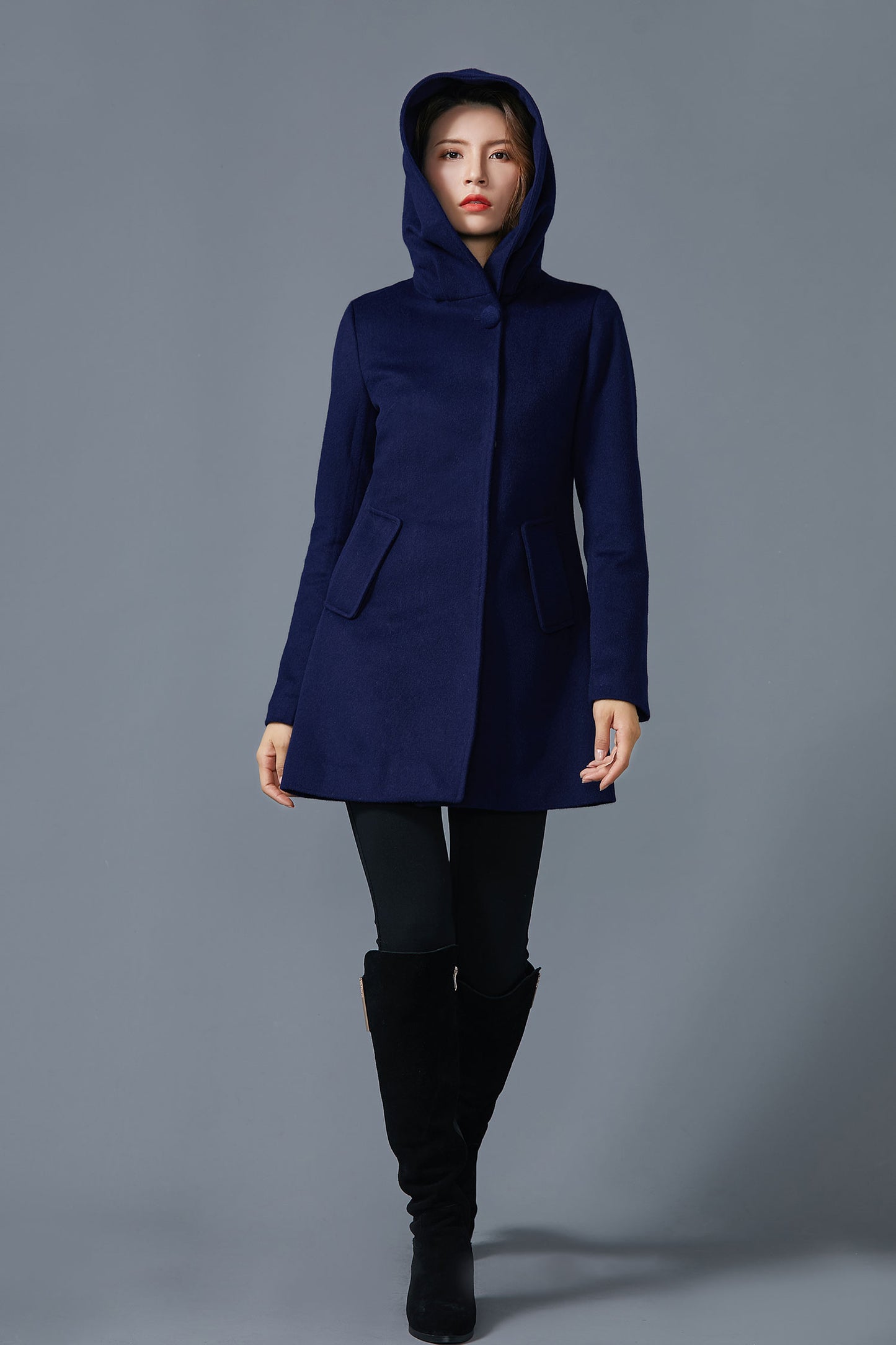 hooded coat