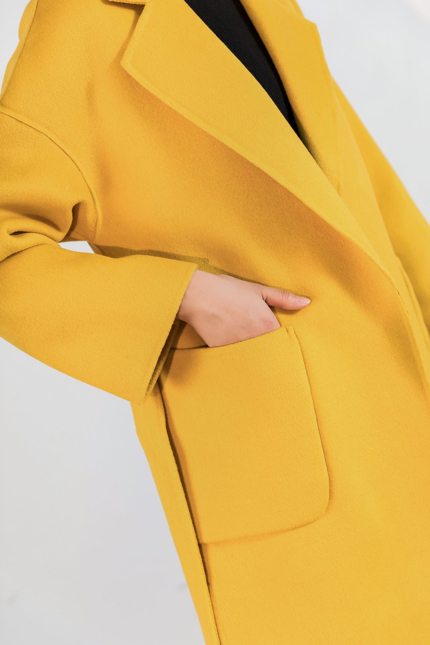Oversized wrap wool coat C1747
