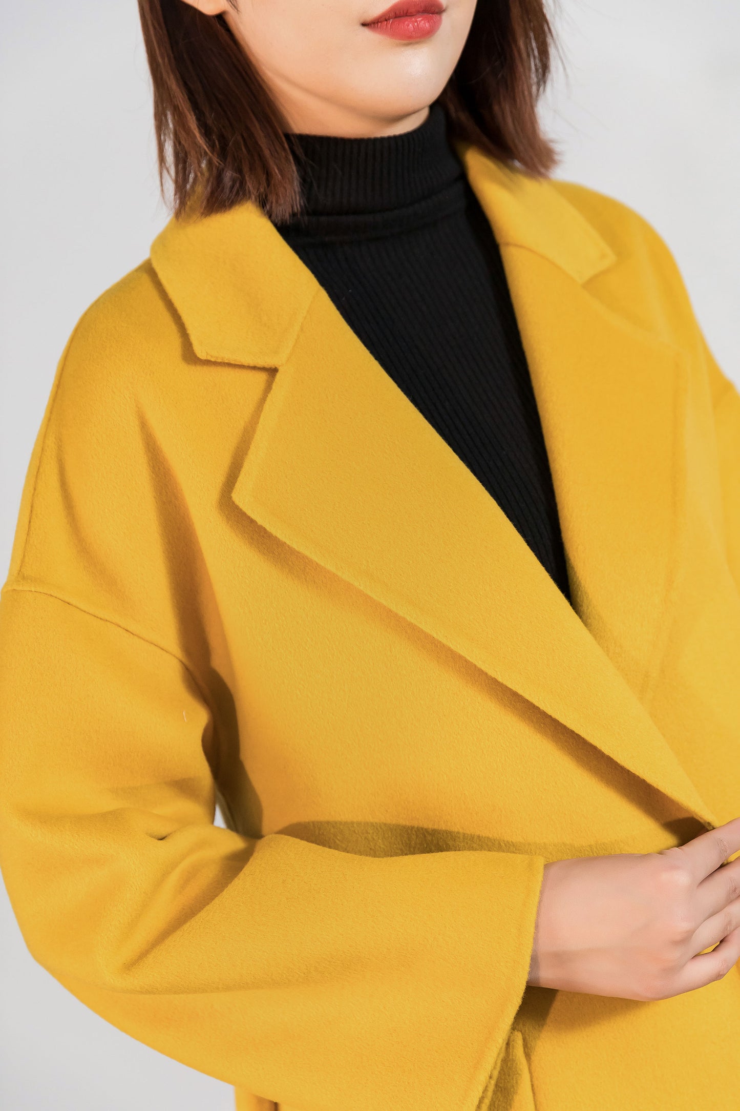 Oversized wrap wool coat C1747