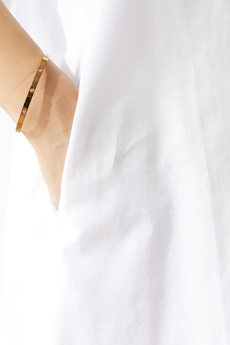 Women's White Linen Dress C3172