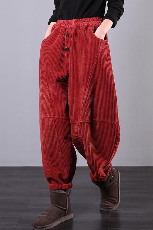 Women Oversize Casual Corduroy Pants C2982