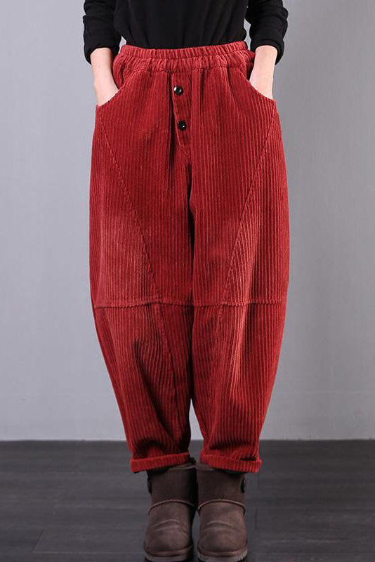 Women Oversize Casual Corduroy Pants C2982