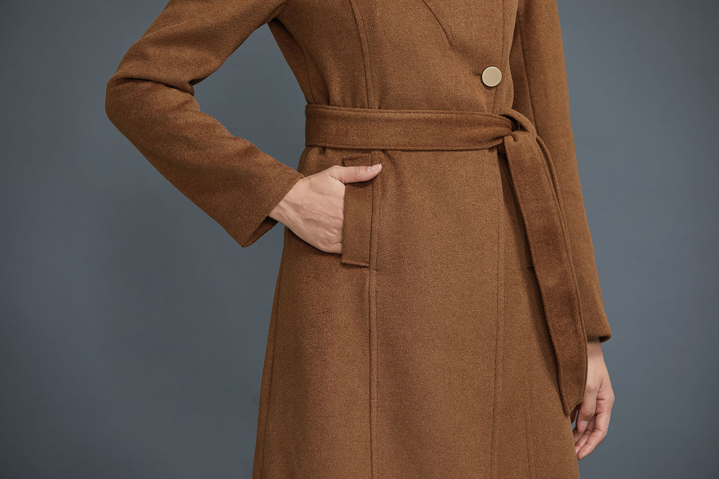 asymmetrical wool jacket for winter C1667