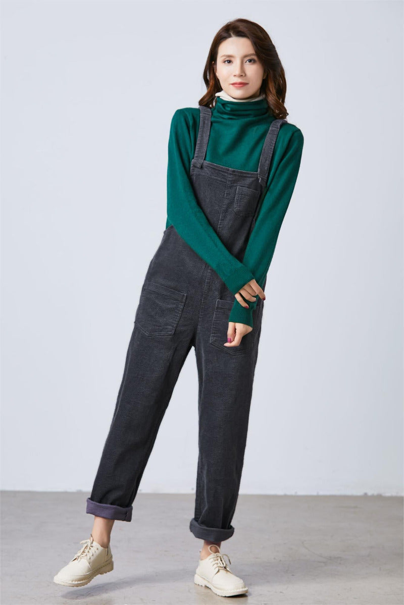 Women's Casual Corduroy Overalls C1810