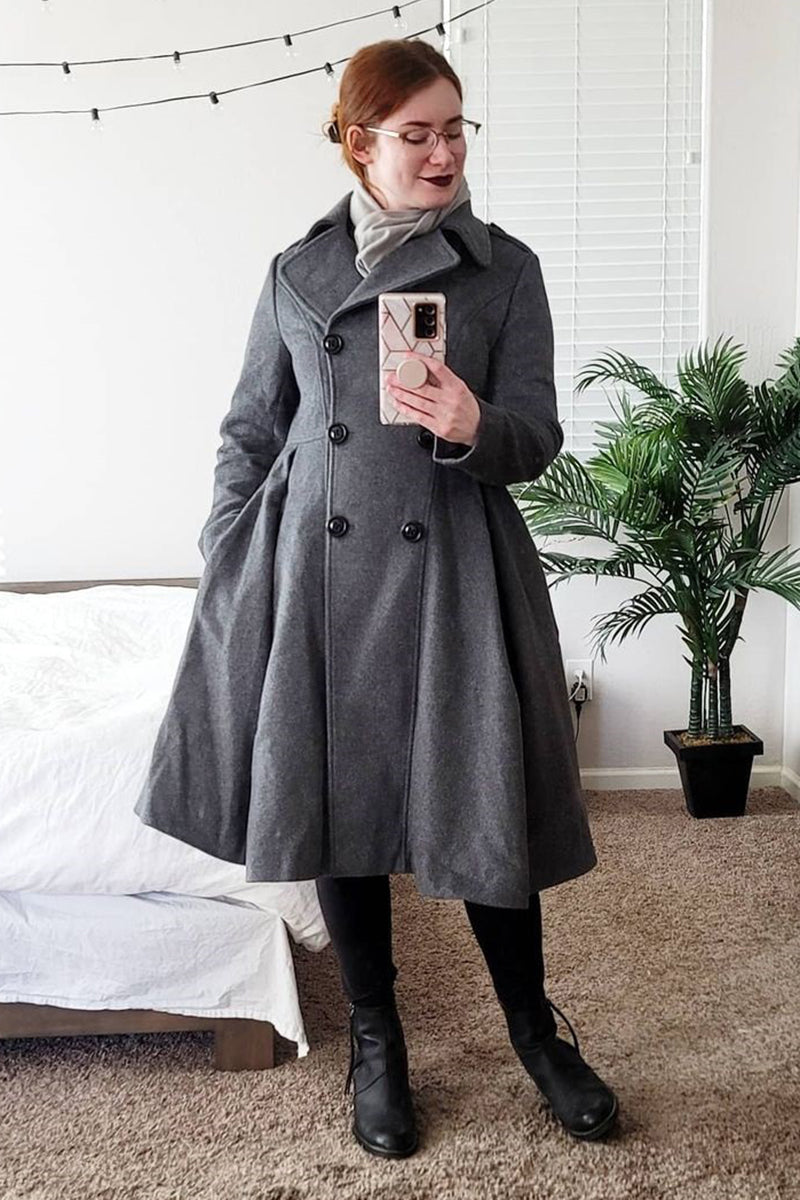 Double Breasted Princess Wool Coat C2780