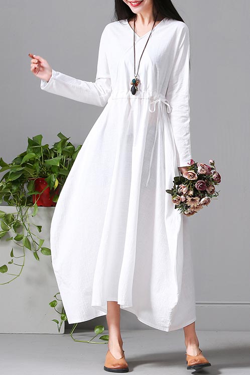 linen fashion dress