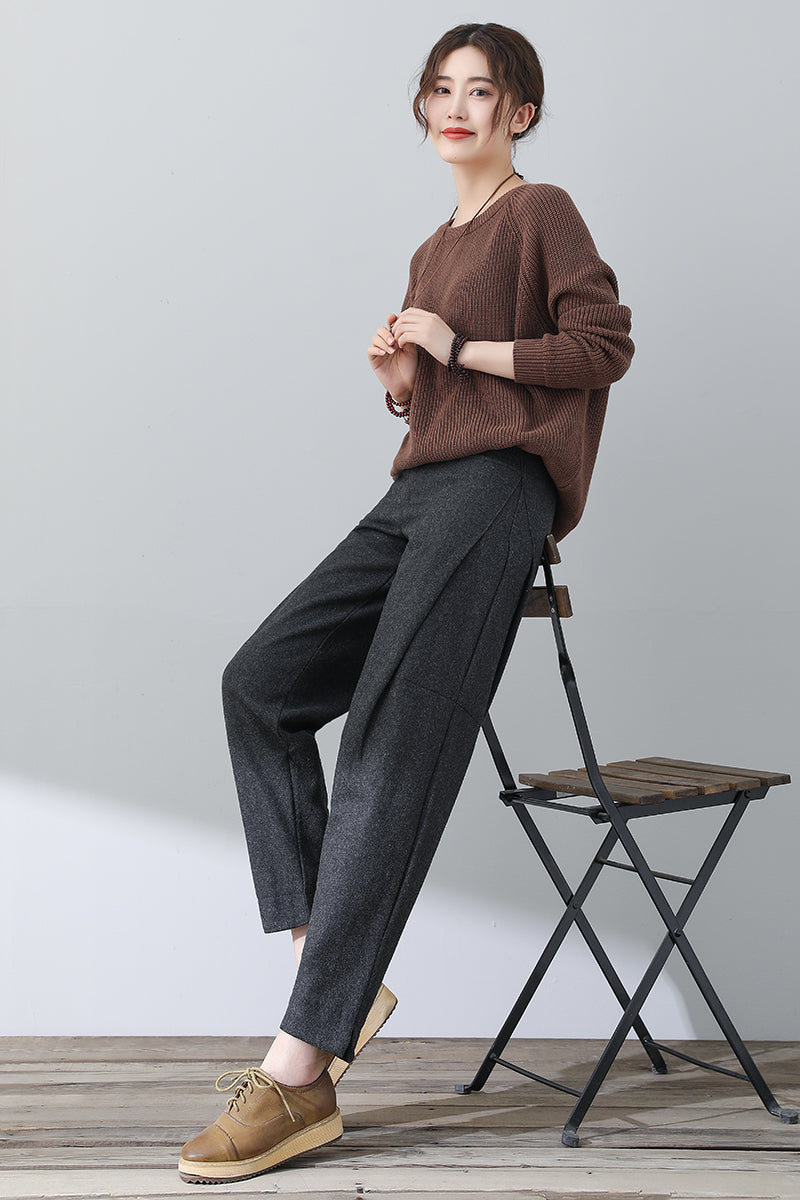 Autumn Winter Casual Wool Pants C3015