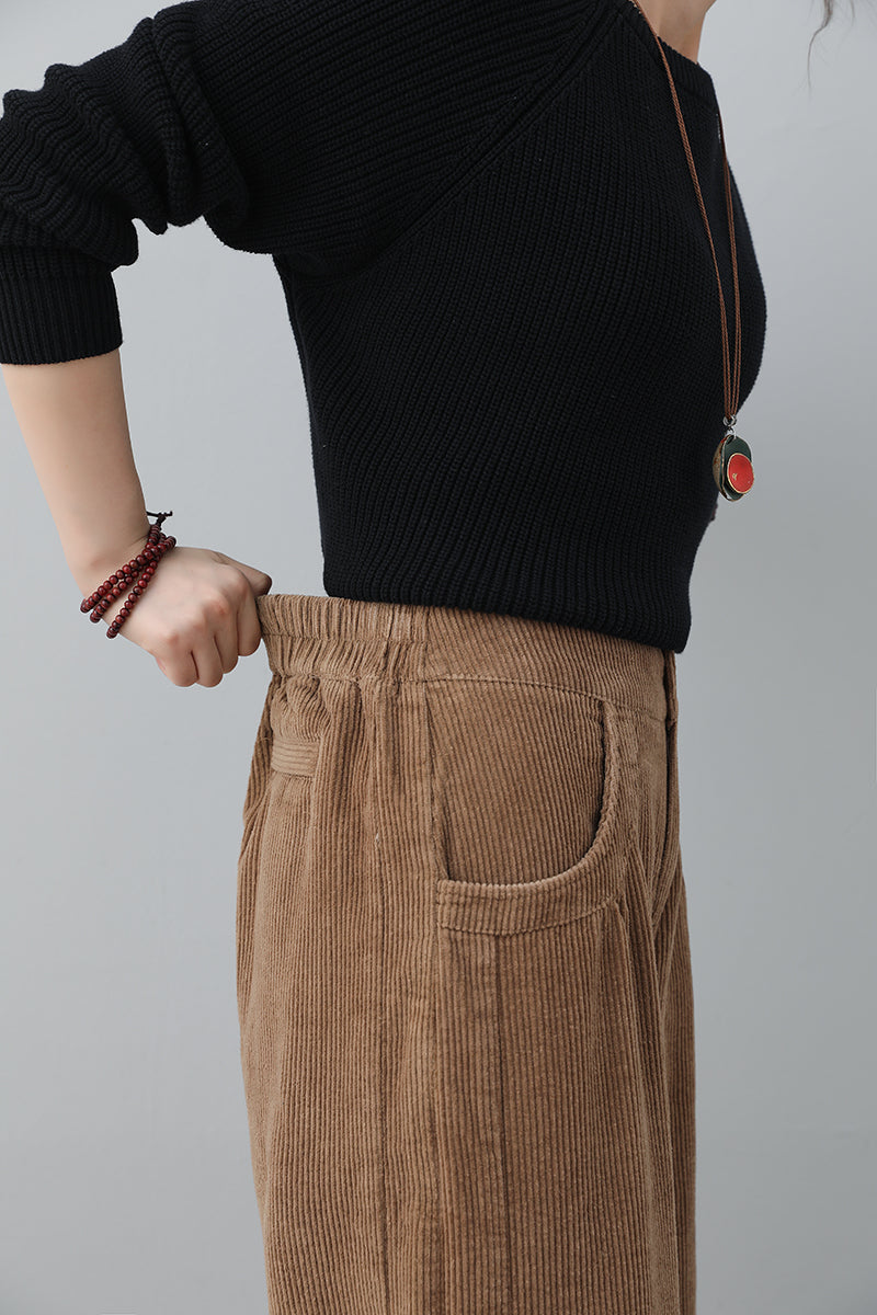 Women Autumn Loose Corduroy Pants C3021