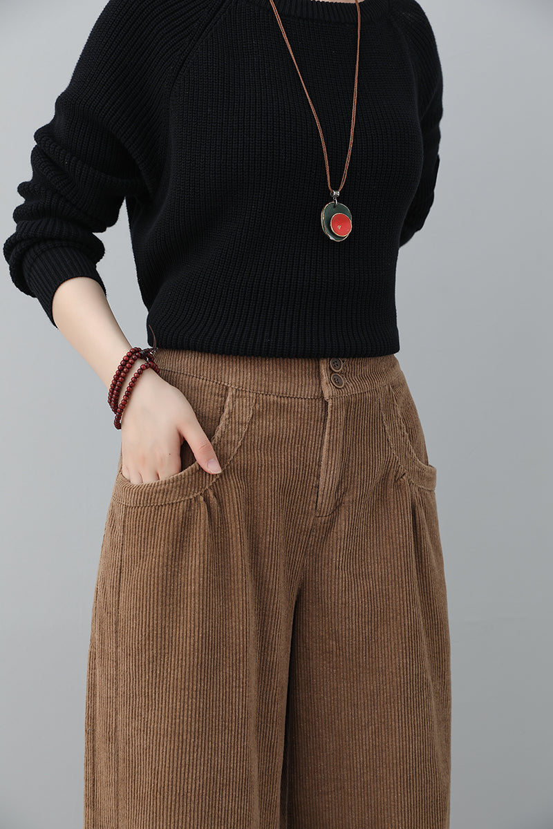 Women Autumn Loose Corduroy Pants C3021