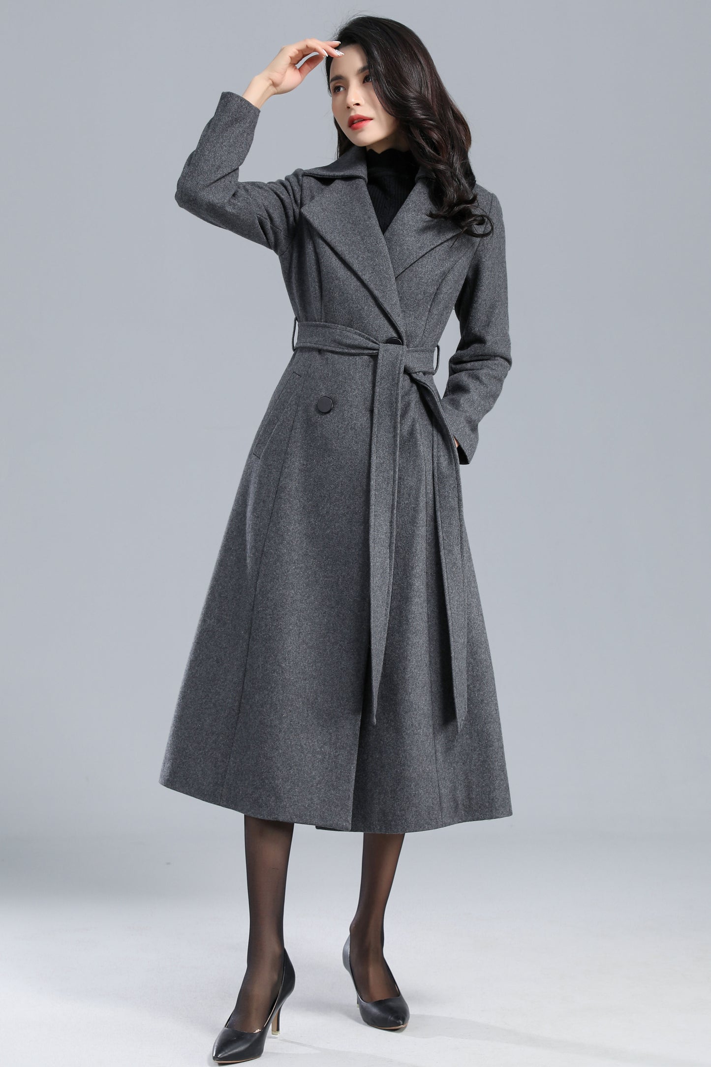 Warm Wool Maxi Coat Women C2462