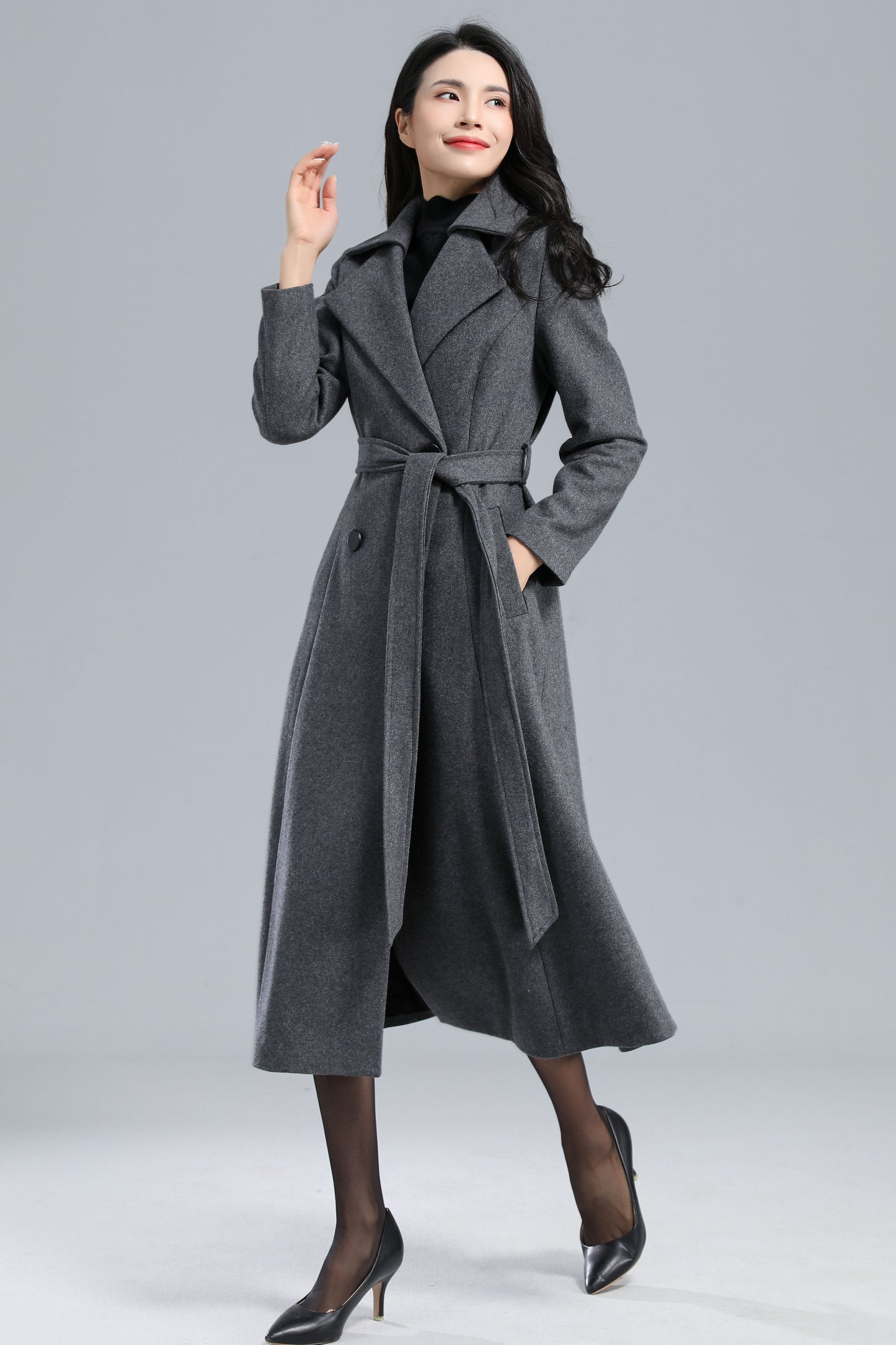 Warm Wool Maxi Coat Women C2462