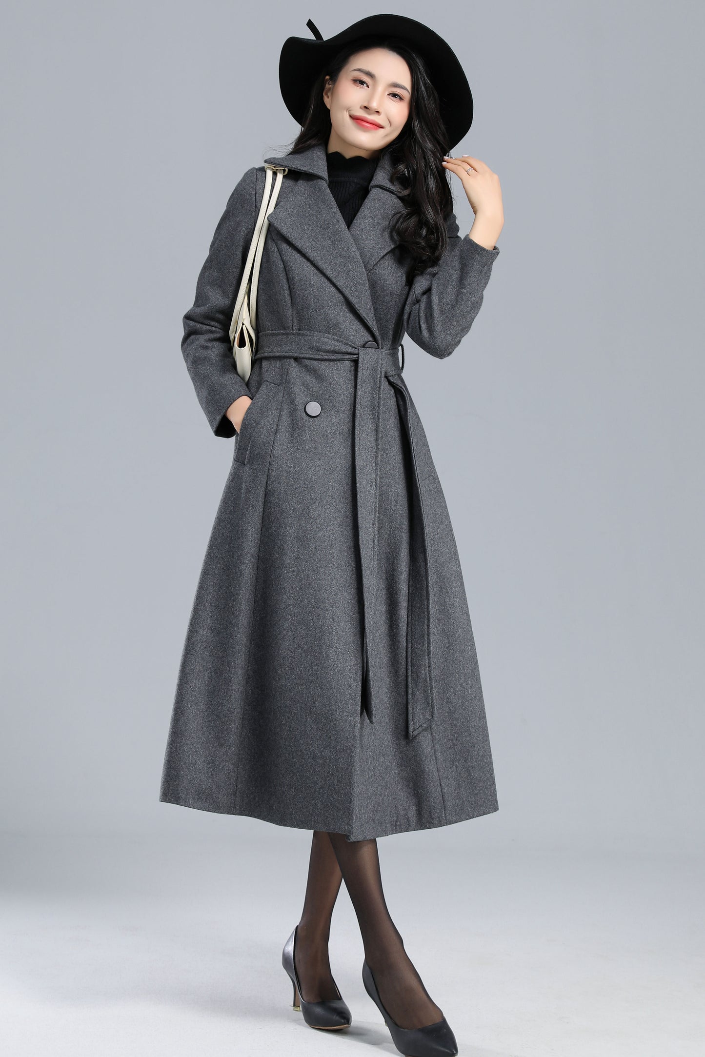 Warm Wool Maxi Coat Women C2462