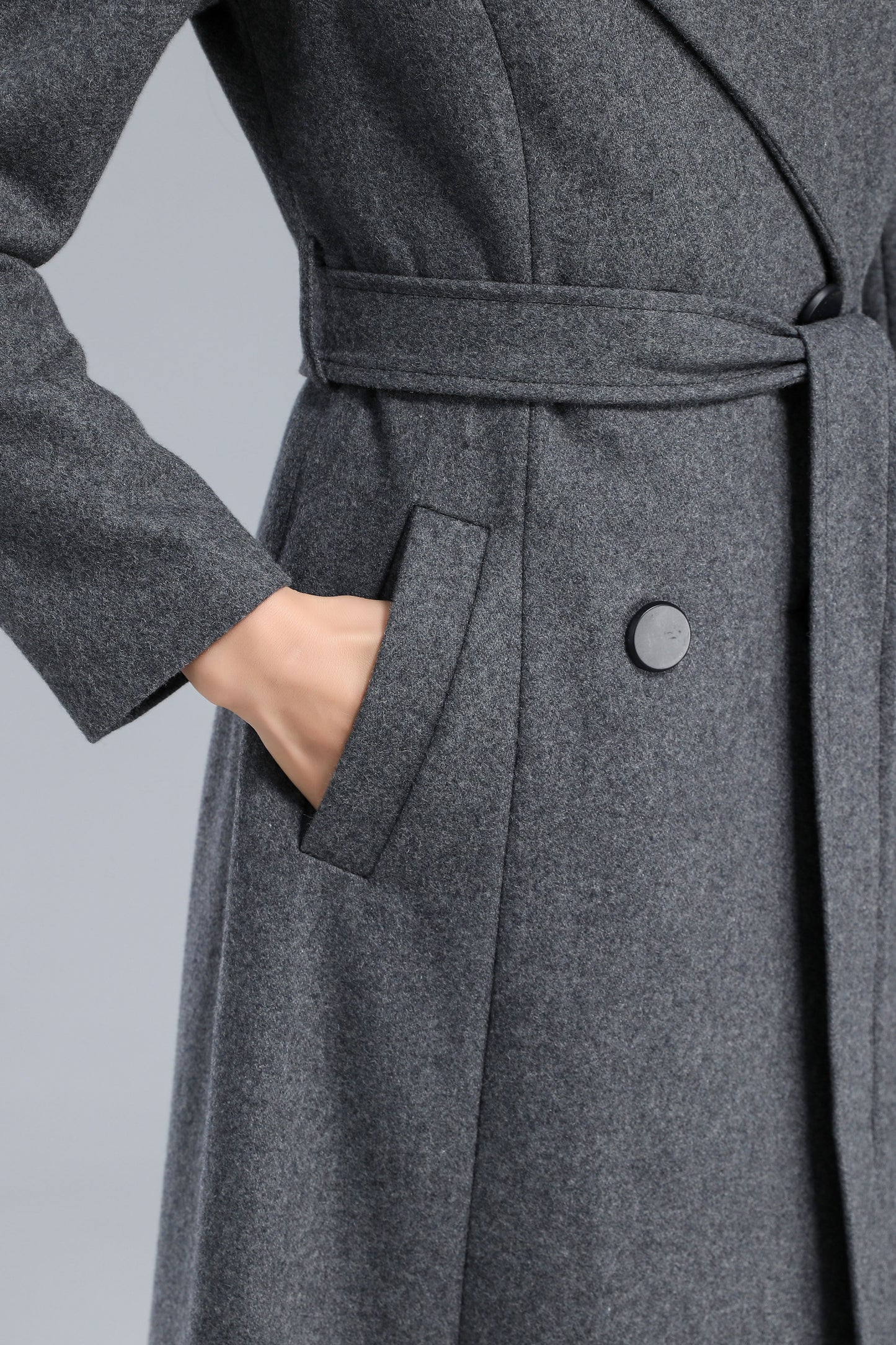 Warm Wool Maxi Coat Women C2462