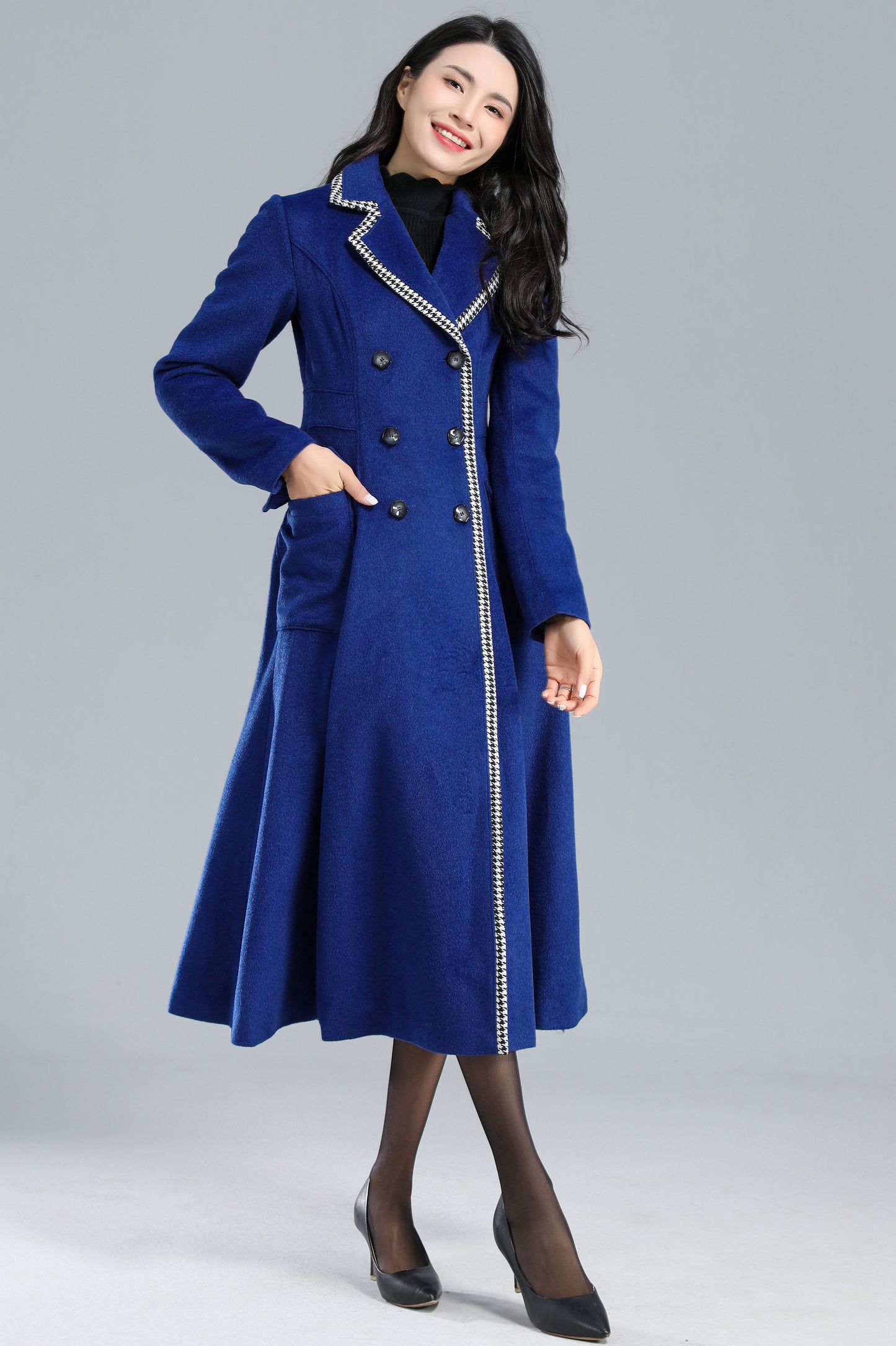 Double Breasted Wool Coat Women C2466