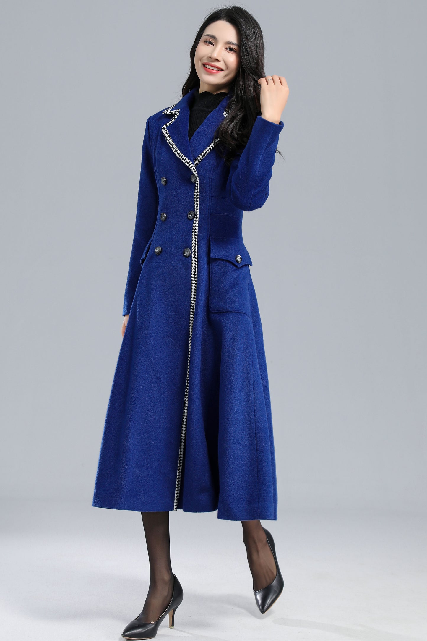 Double Breasted Wool Coat Women C2466