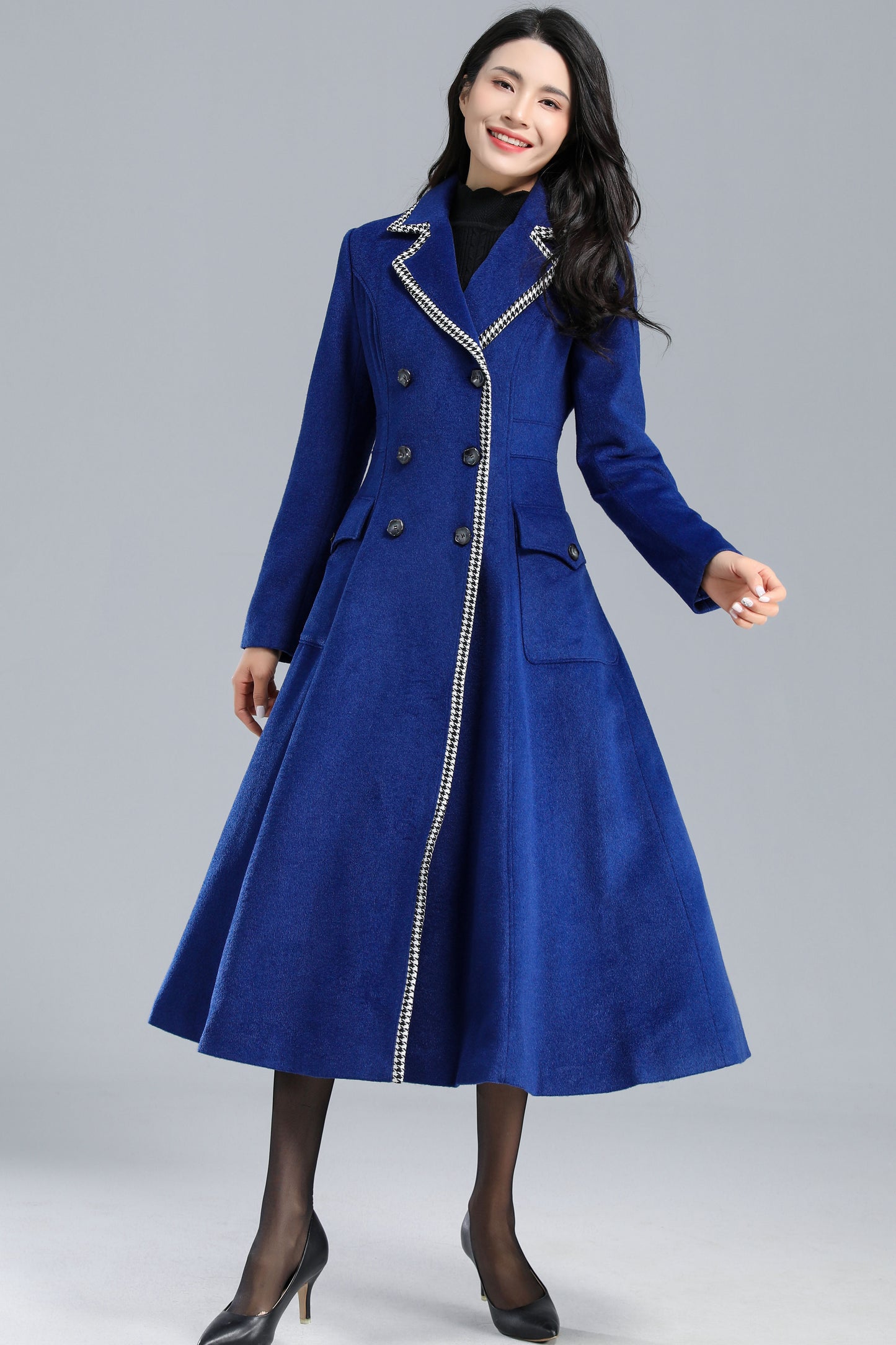Double Breasted Wool Coat Women C2466