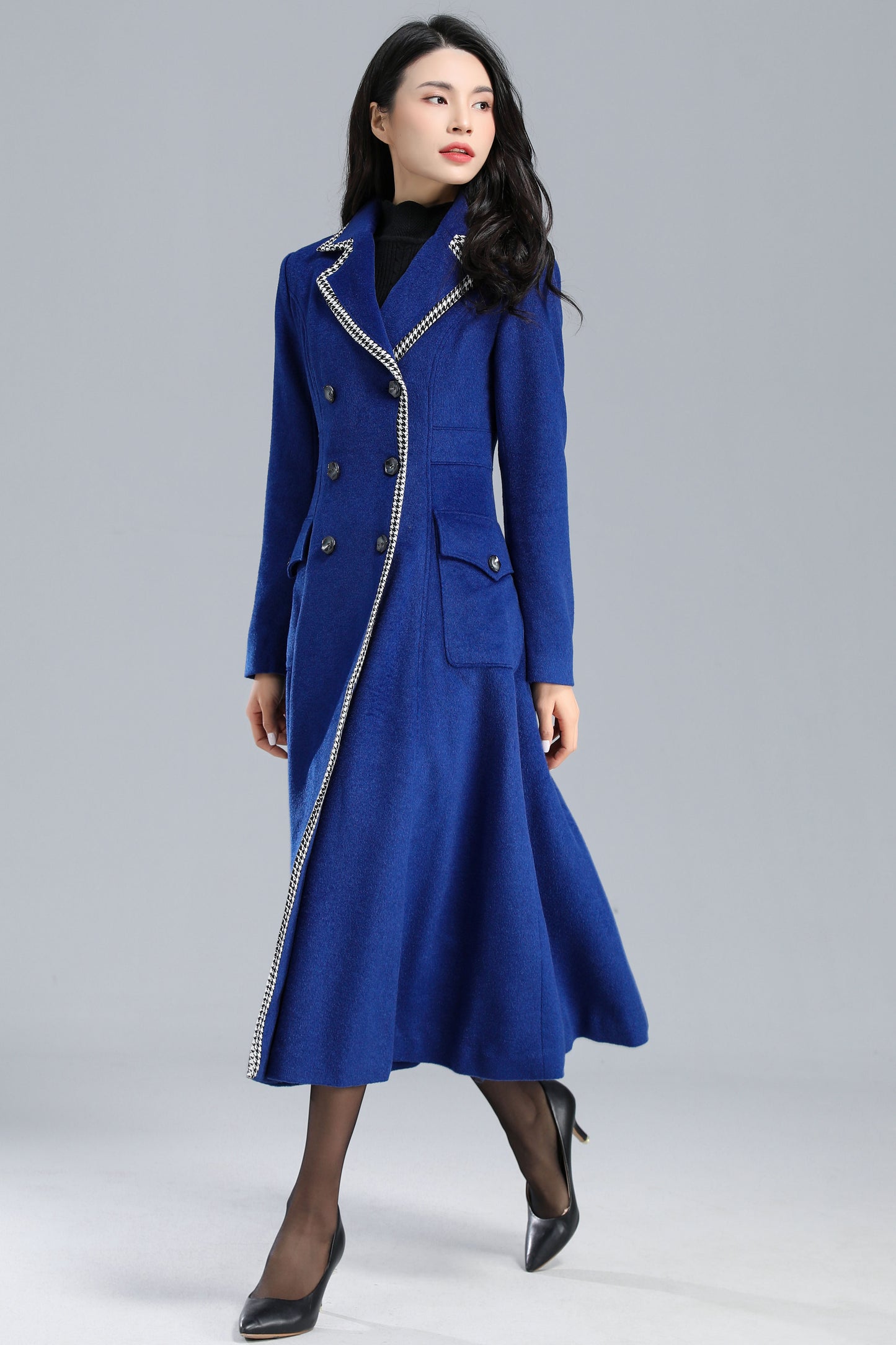 Double Breasted Wool Coat Women C2466