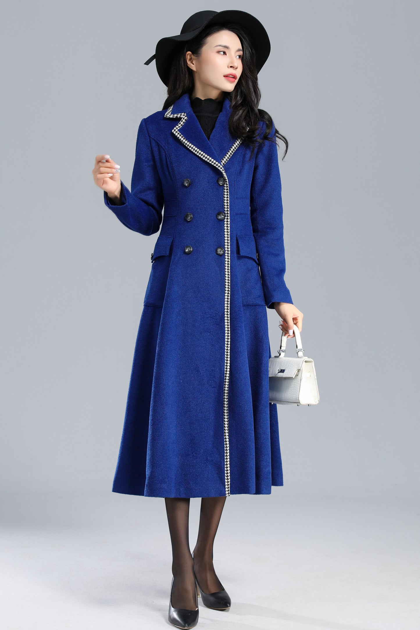 Double Breasted Wool Coat Women C2466