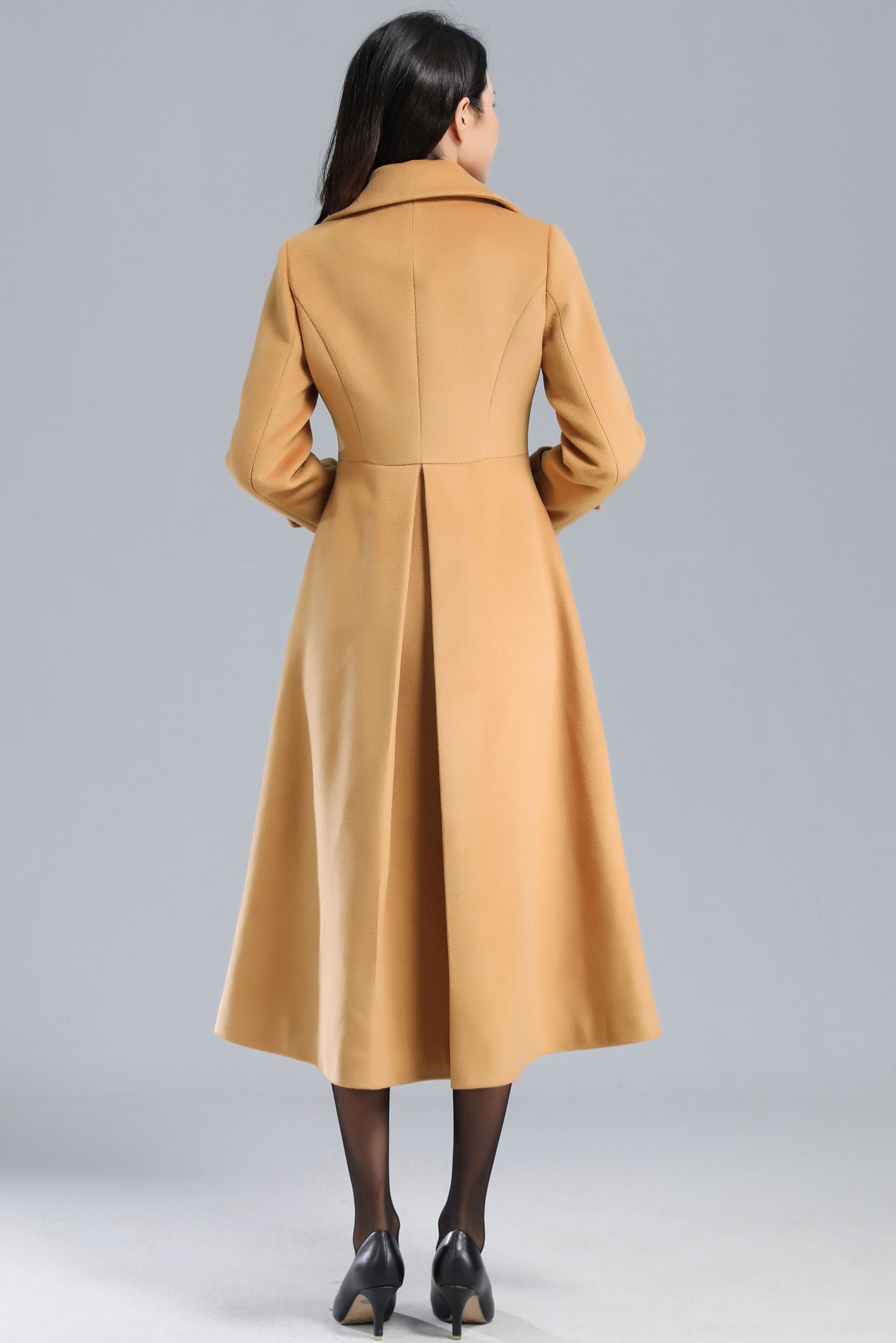 Long Wool Camel Coat Women C2467