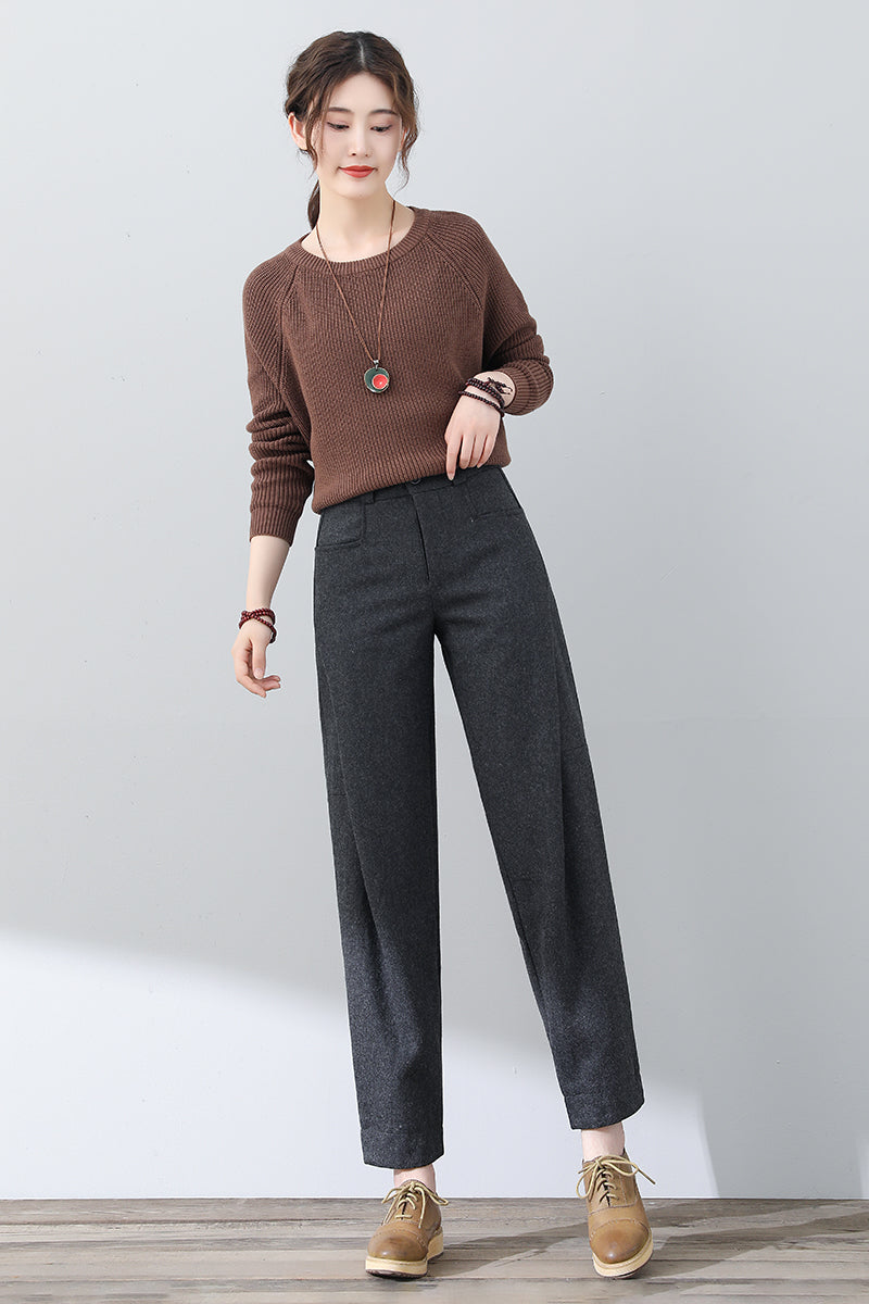 Autumn Winter Casual Wool Pants C3015