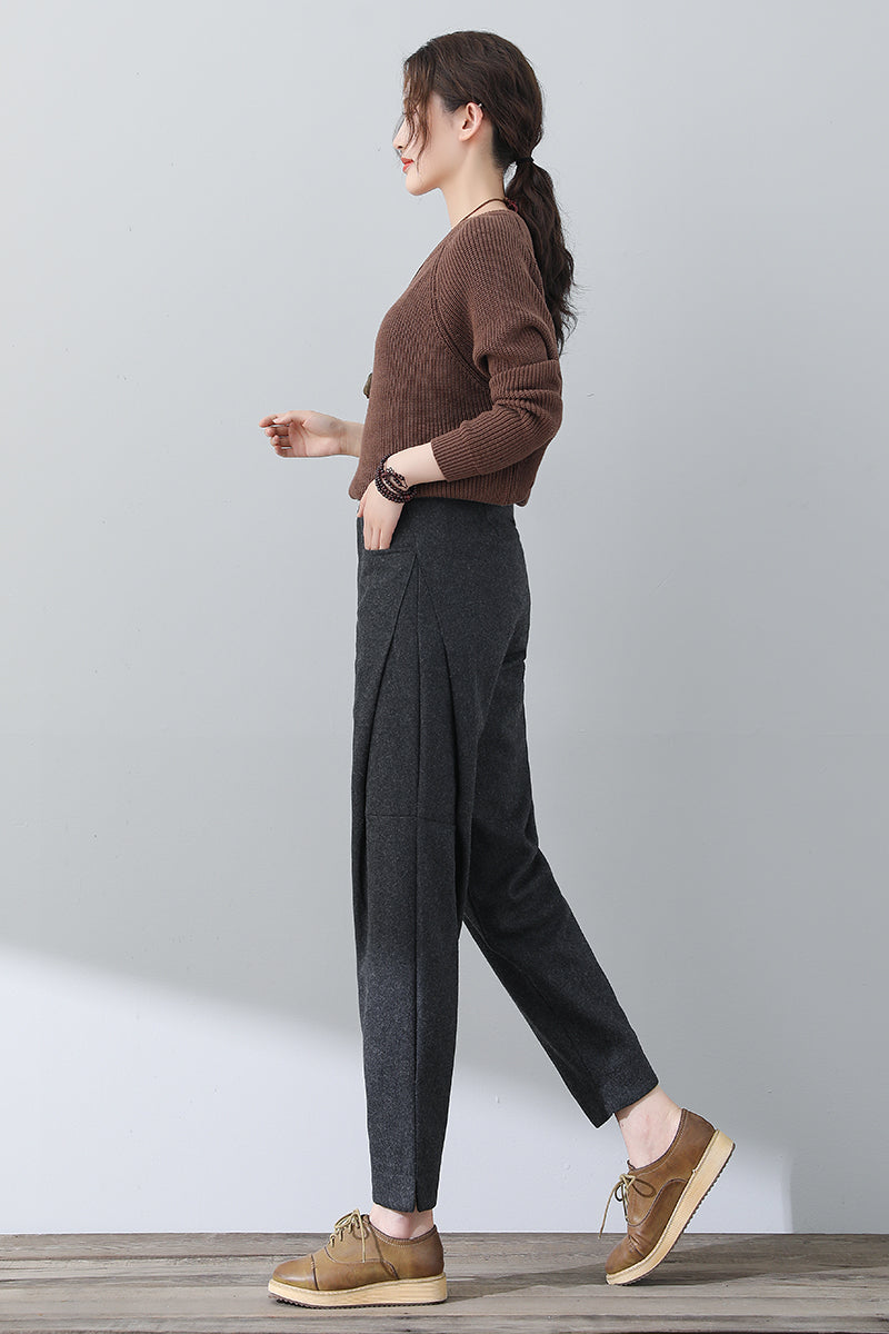 Autumn Winter Casual Wool Pants C3015