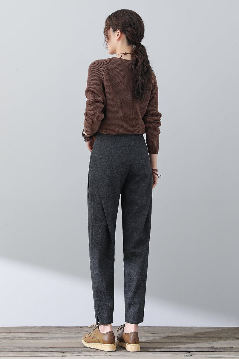 Autumn Winter Casual Wool Pants C3015