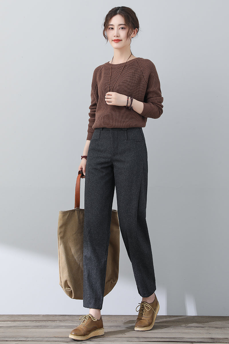 Autumn Winter Casual Wool Pants C3015