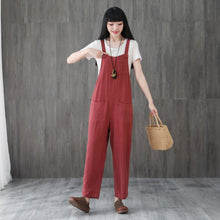 Load image into Gallery viewer, Red Casual Linen Jumpsuits C195901
