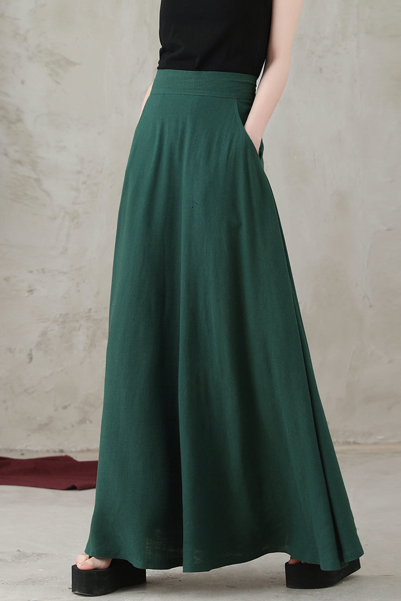 Summer Women Long Linen Skirt C2736-Size XS #CK2200586