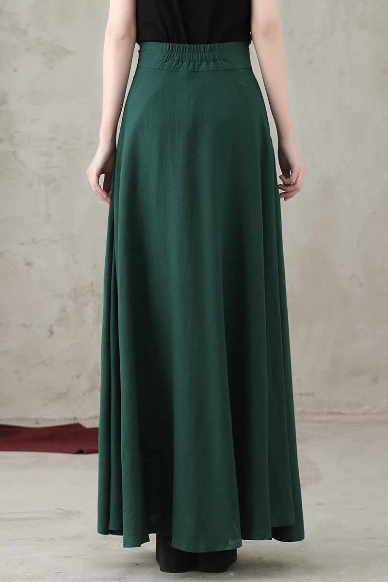 Summer Women Long Linen Skirt C2736-Size XS #CK2200586