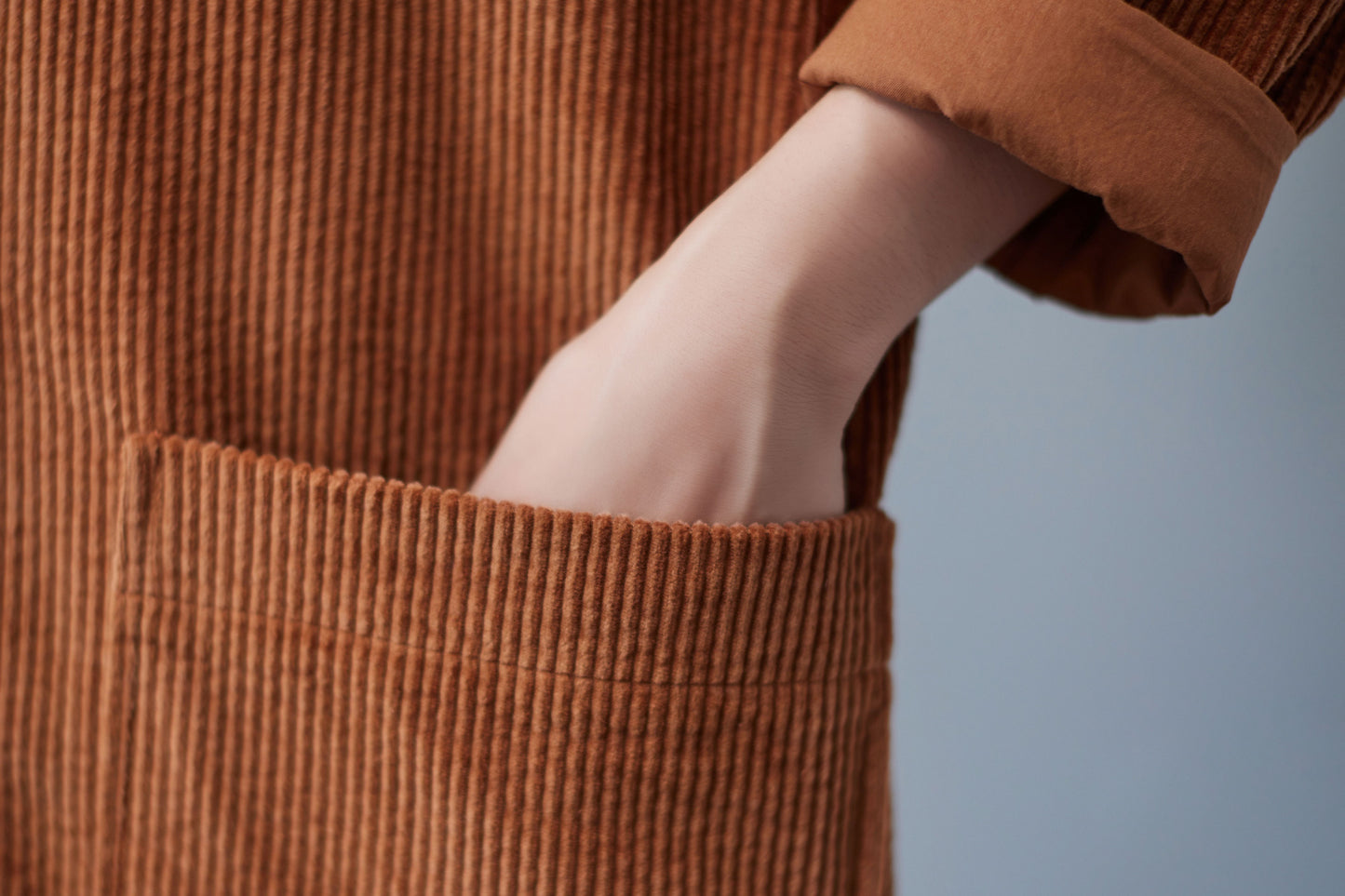 Stylish Fall Long Corduroy Coat Women C2508