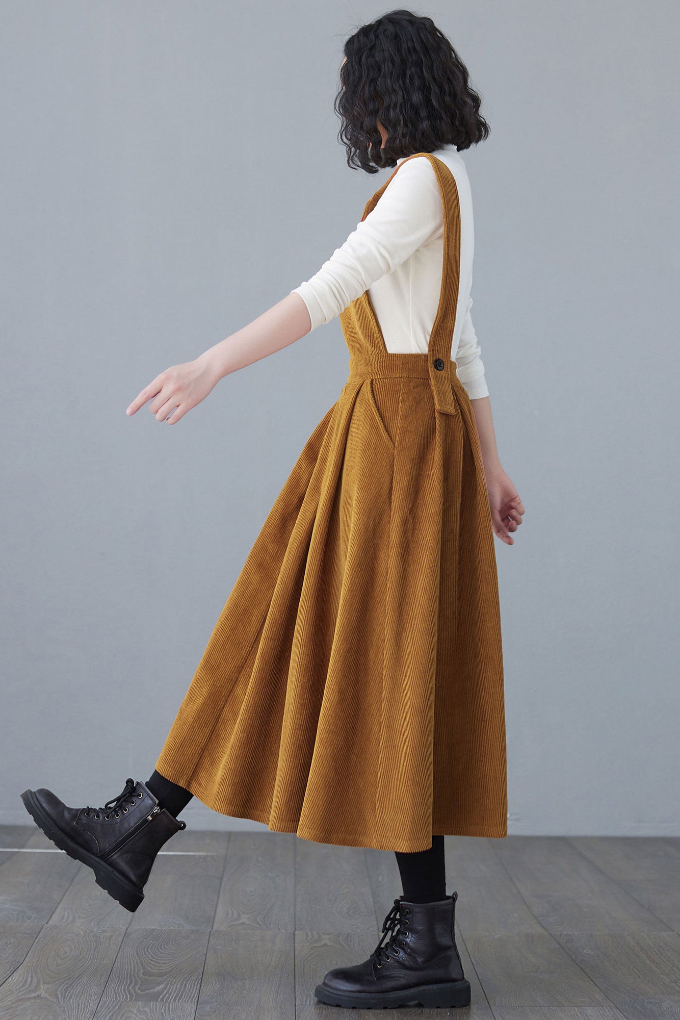 Vintage Inspired Long Apron Dress C2622
