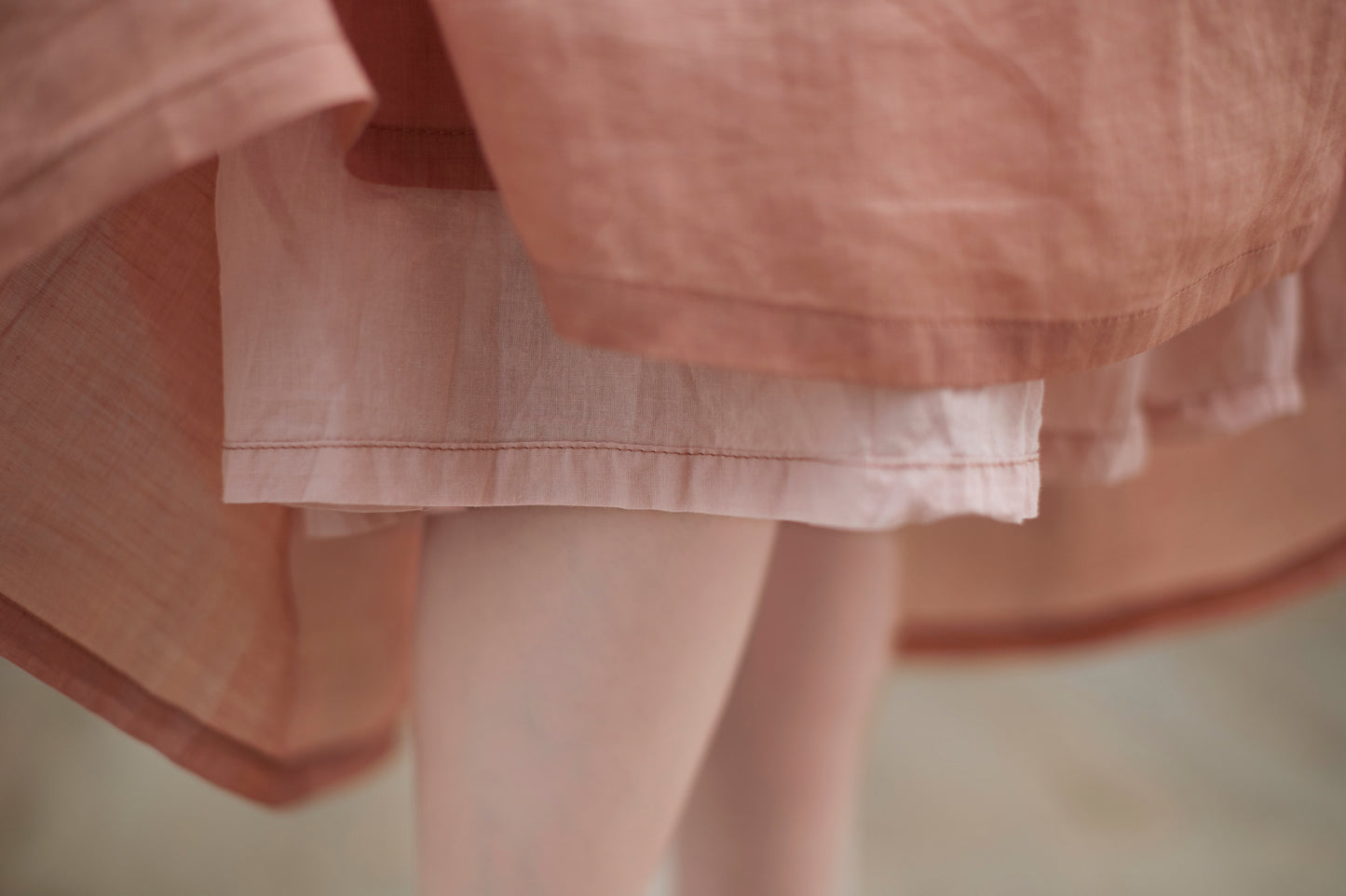 Pink Casual Long Linen Skirt for Women C2263#YY05138