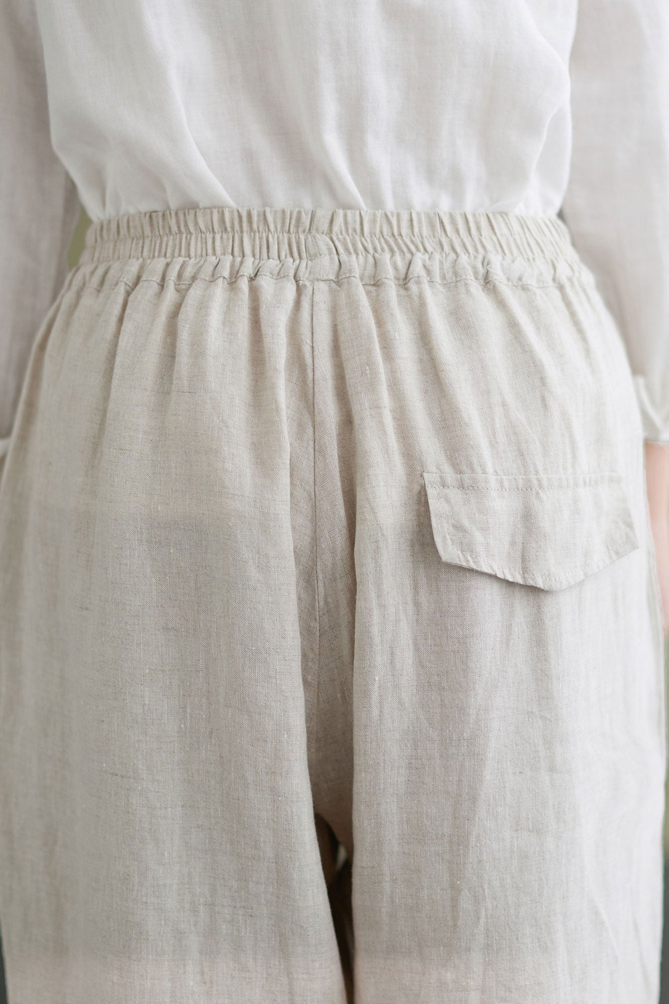 Elastic Waist Long Linen Pants C2435 #CK2100983