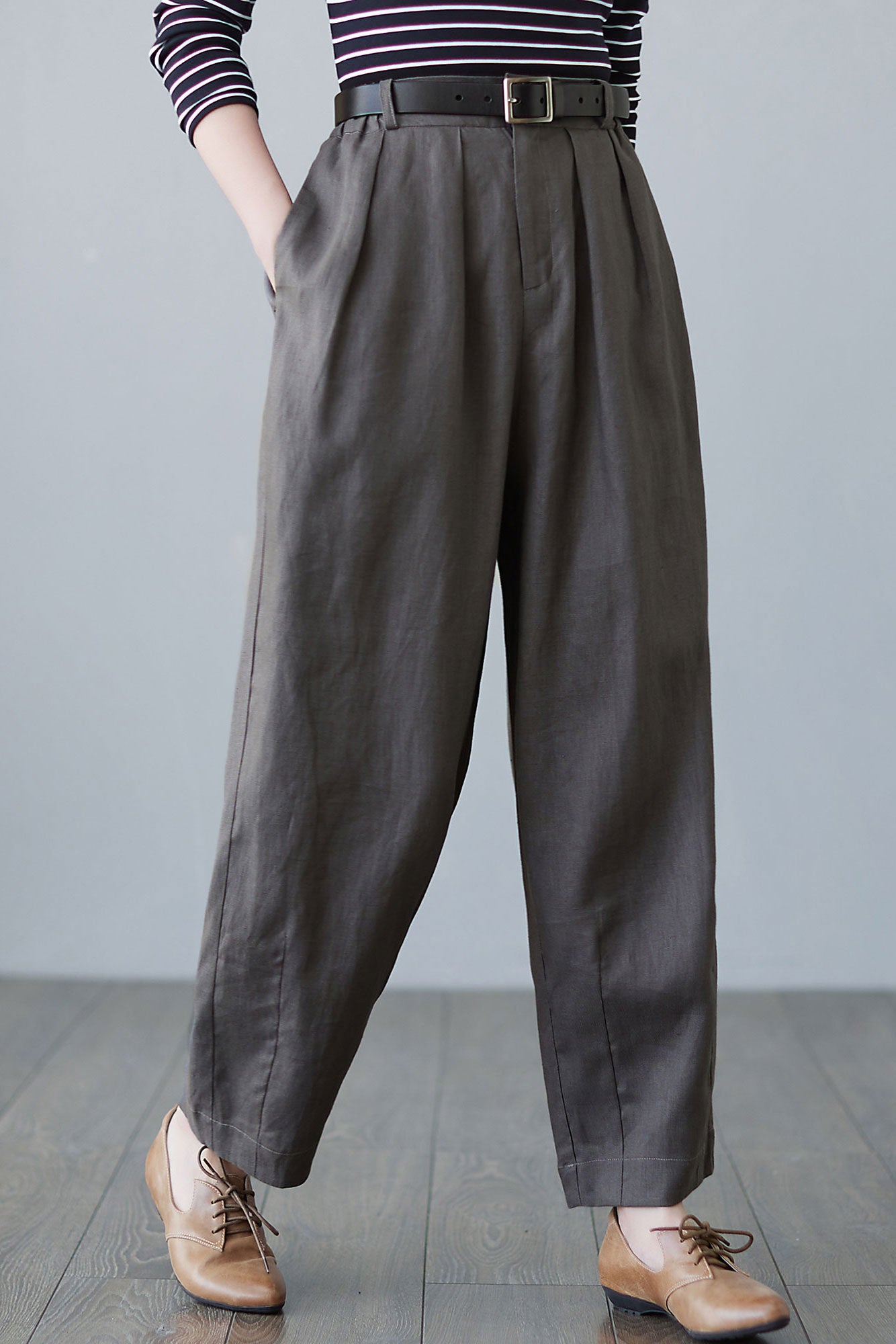 Loose Linen Pants Wide Leg Women C2495