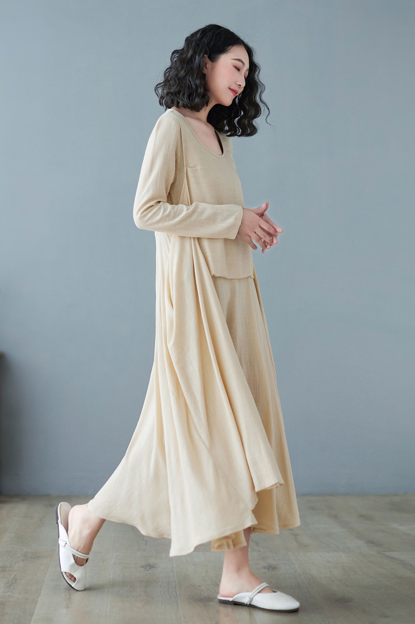 Asymmetrical Linen dress C2728