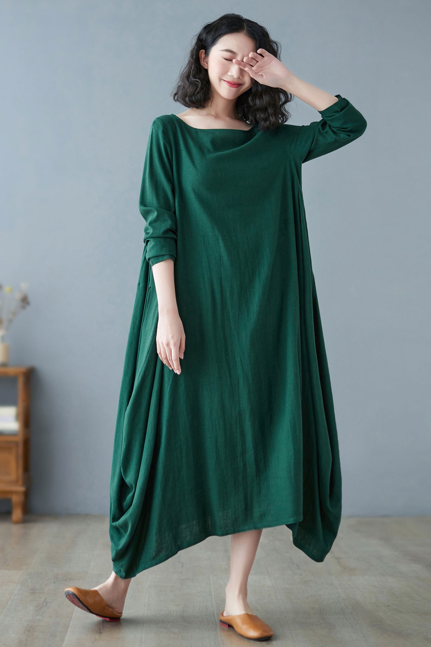 Plus Size Long Linen maxi Dres C2730