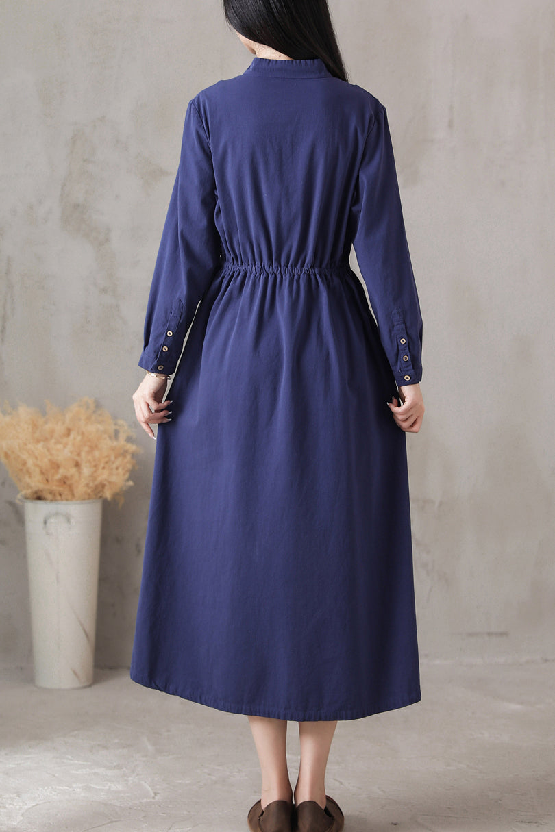 Spring Summer Cotton Vintage-inspired Dress C2826