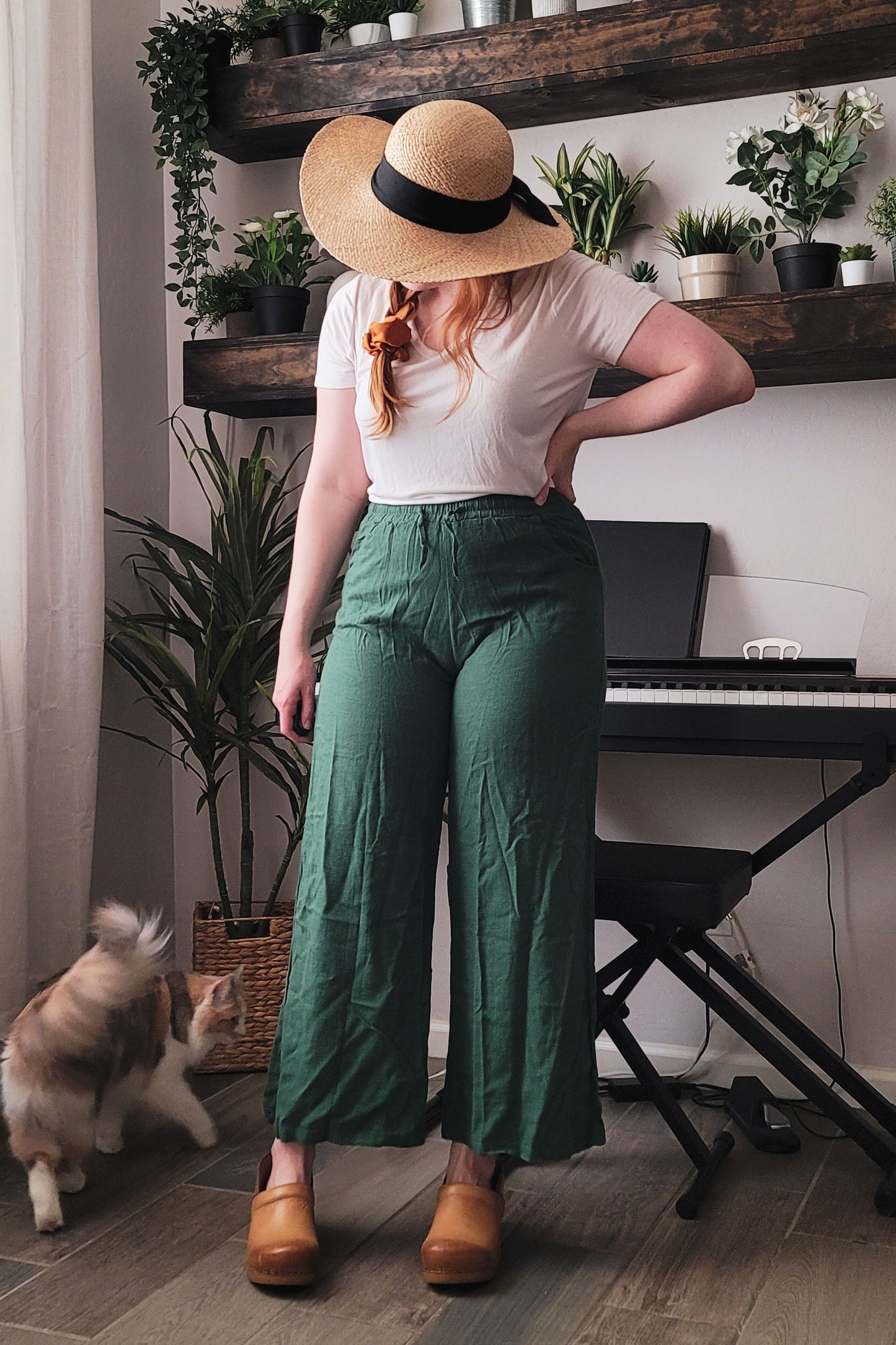 Wide Iinen Pants c2907