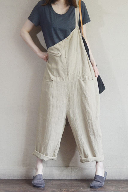 Casual Baggy Overalls Jumpsuit with Pockets C1688#