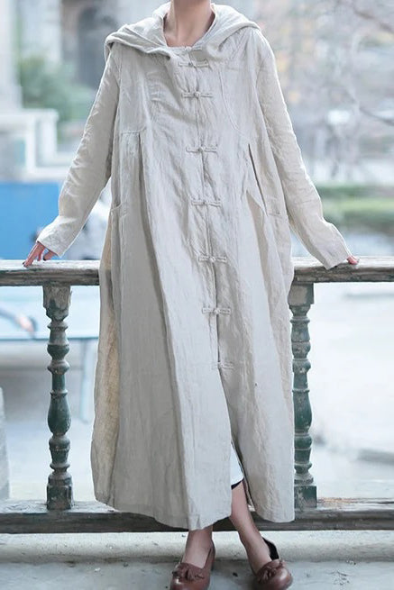 Oversized Hooded Dress Coat C2862
