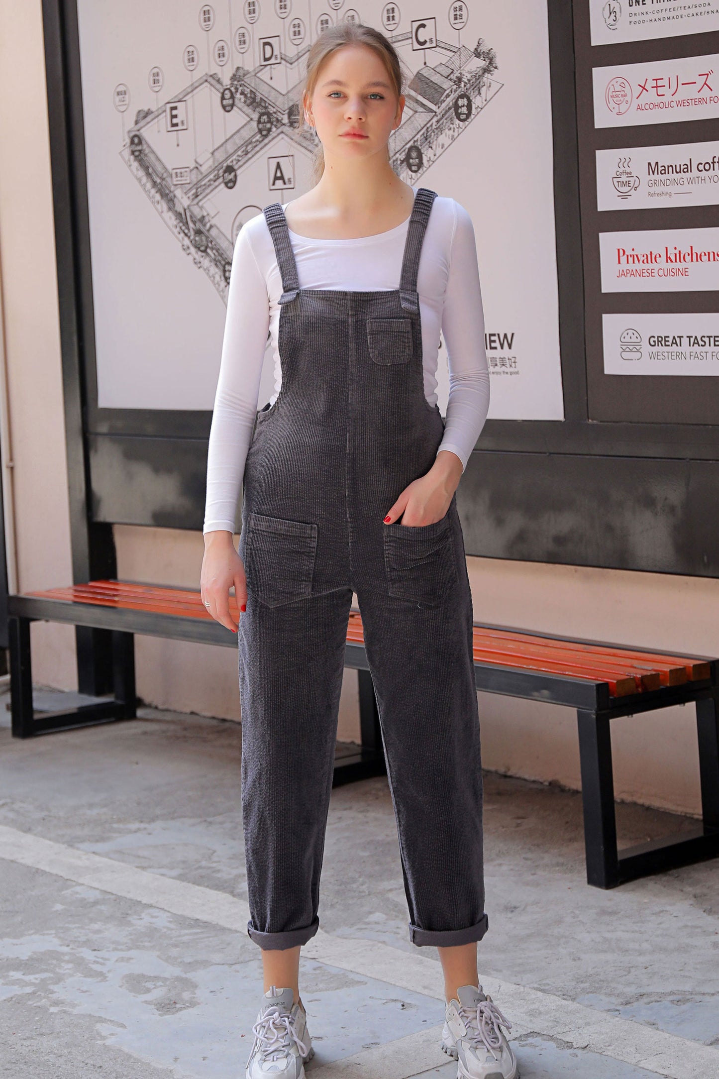 Spring Women's corduroy overalls C2766 CK2200613