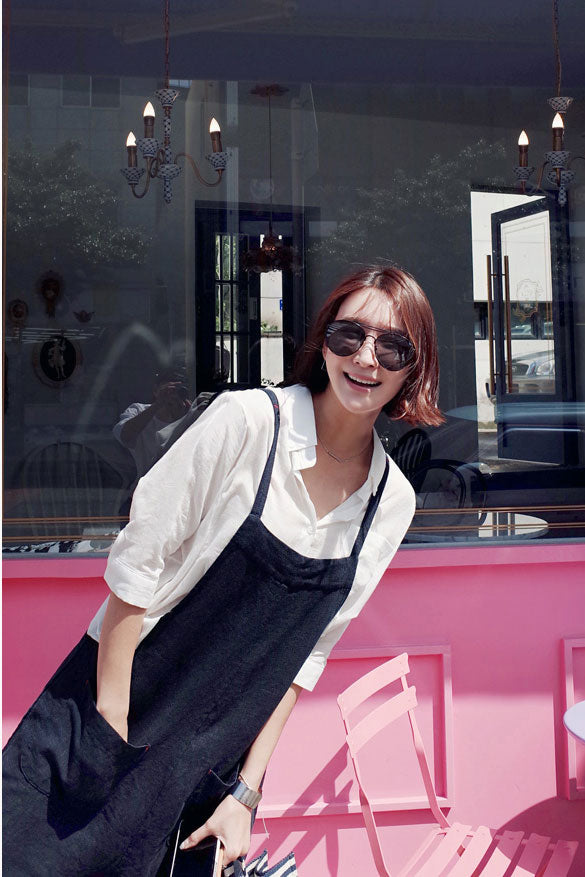 Casual Blue Linen Jumpsuits C2385