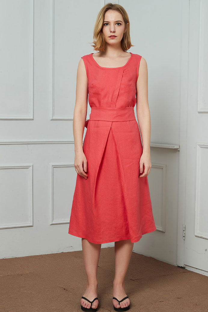 Summer Mid calf Sleeveless waistband C1473,Size XS/S #yy04013